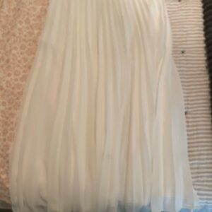 Target Cream Pleated A-Line Skirt